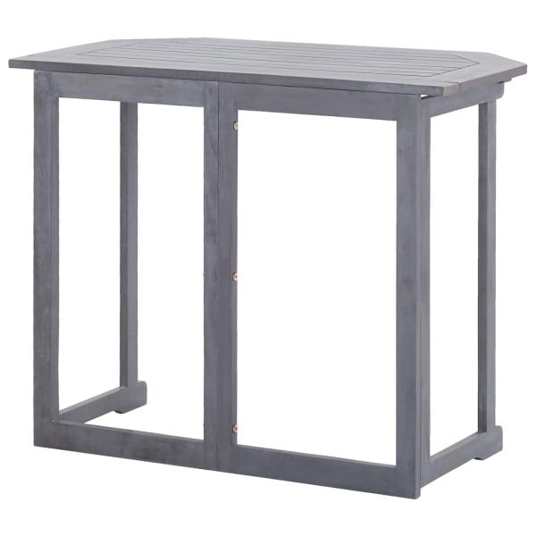 2-tlg. Bistro-Set Massivholz Akazie Grau