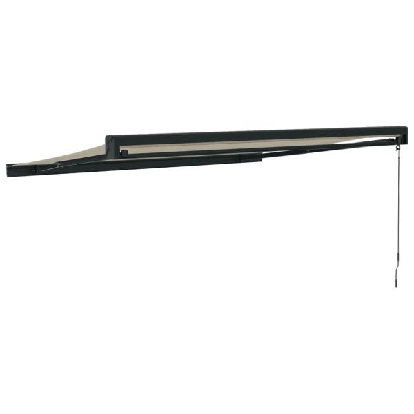 Markise Einziehbar Creme 3,5x2,5 m Stoff und Aluminium