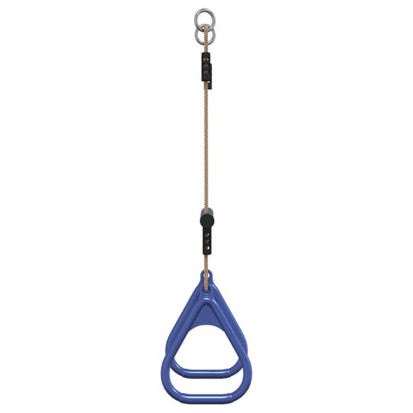 Trapezstange mit Turnringen für Kinder Blau Dunkelgrün Stahl