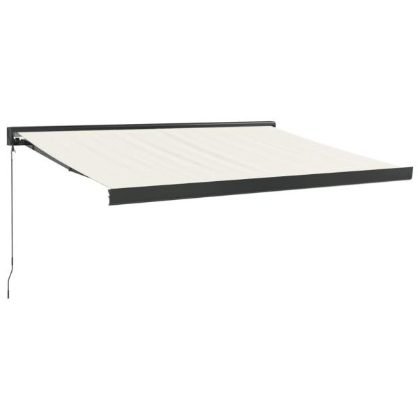 Markise Einziehbar Creme 3x2,5 m Stoff und Aluminium