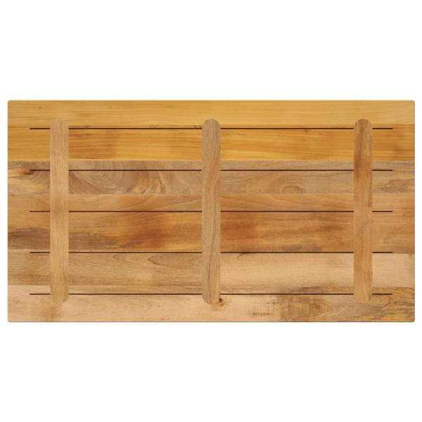 ARDEBO.de - Tischplatte 120x70x2,5 cm Rechteckig Raues Massivholz Mango