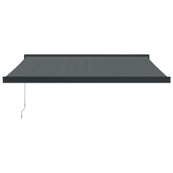 Markise Einziehbar Anthrazit 3x2,5 m Stoff und Aluminium