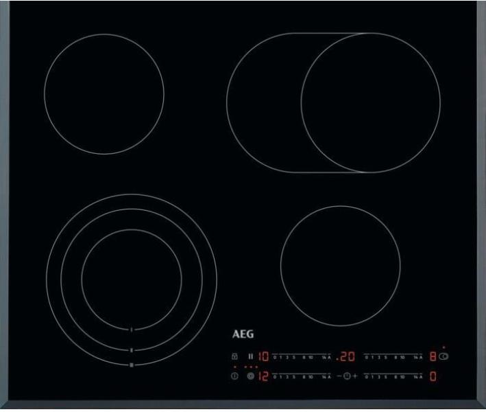 ARDEBO.de AEG HRB64470FB Autarkes Glaskeramikkochfeld, 62 cm breit, Facette, Slider Touch, Timer, schwarz