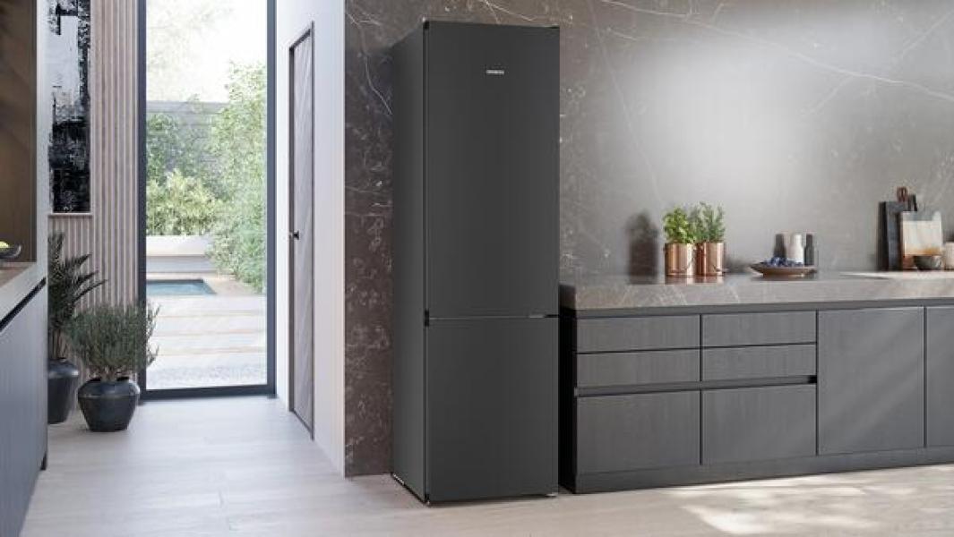 Siemens KG39N2XAG iQ300 Stand Kühl-Gefrierkombination, 60 cm breit, 363 L, Total noFrost, hyperFresh 0°C, Individuelle Temperaturregelung, bottleRack, Schwarzer Stahl antiFingerprint