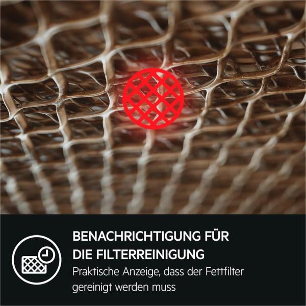 AEG GB67D61HL EEK: A Wandhaube, 60 cm breit, 730 m³/h, 3 Leistungsstufen + 1 Intensivstufe, Breeze function, Hob²Hood-Funktion, TouchControl, Edelstahl/schwarz