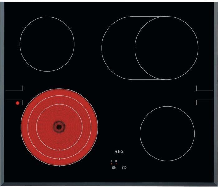 AEG KOMBI 3025F EEK: A+ Herdset mit Glaskeramikkochfeld (OU5AE20SM + HE604070FB), 60 cm breit, 72 L, Uhr, Facettenschliff, Edelstahl