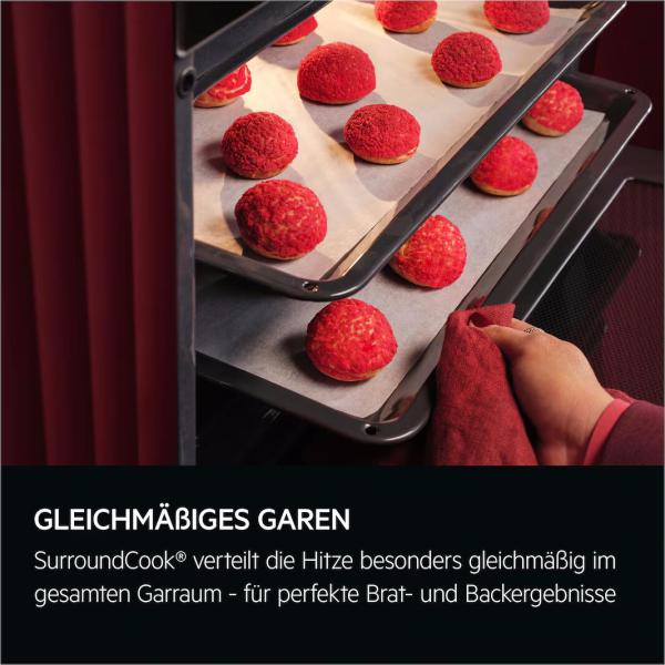 AEG KOMBI425IB EEK: A+ Herdset mit Induktionskochfeld (OU5AE20AK+ TX64IC00XB), 60 cm breit, 71 L, Uhr, Uhr, schwarz