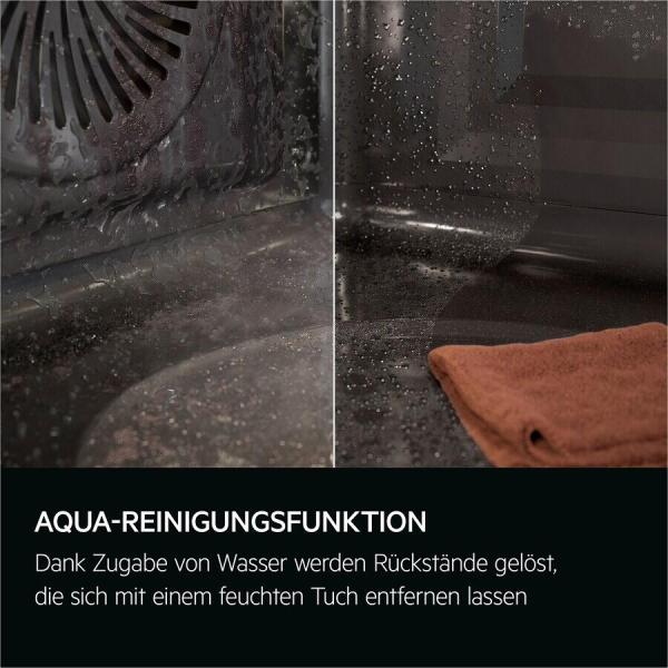 AEG KOMBI425IB EEK: A+ Herdset mit Induktionskochfeld (OU5AE20AK+ TX64IC00XB), 60 cm breit, 71 L, Uhr, Uhr, schwarz
