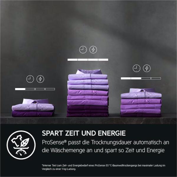 AEG TR7T60688 7000 SensiDry 8kg EEK: C Wärmepumpentrockner, 60 cm breit, ProSense, MixDry, EasyClean Filter, Reversierautomatik, Wechselbarer Türanschlag, weiß