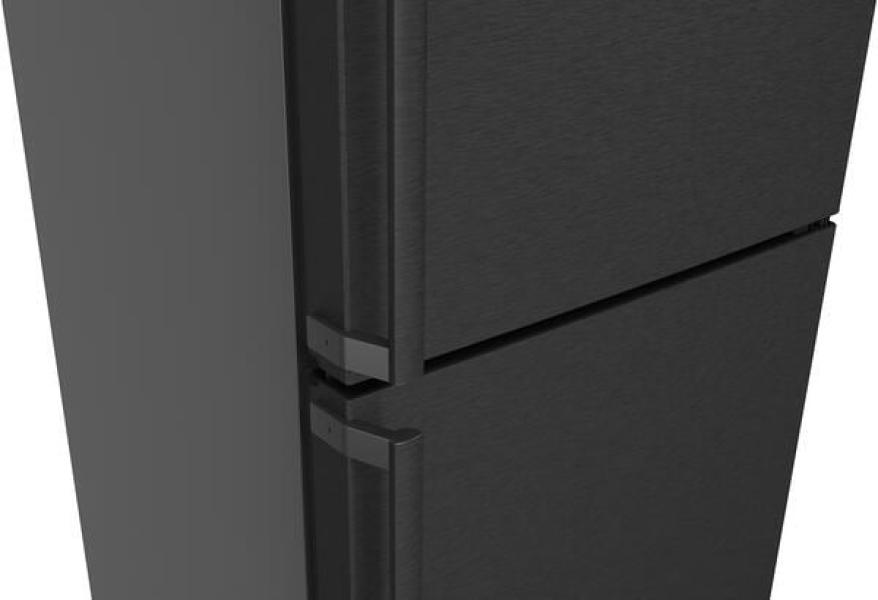 Bosch KGN39VXAU Serie 4 Stand Kühl-Gefrierkombination, 60 cm breit, 363 L, Total No Frost, Individuelle Temperaturregelung, Super Kühlen, Gebürsteter schwarzer Stahl