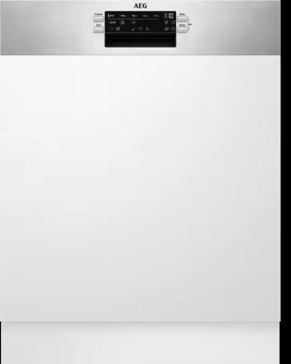 ARDEBO.de AEG FES6491CZM 6000 SatelliteClean Teilintegrierter Geschirrspüler, 60 cm breit, 14 Maßgedecke, AirDry, MaxiFlex Besteckschublade, Edelstahl