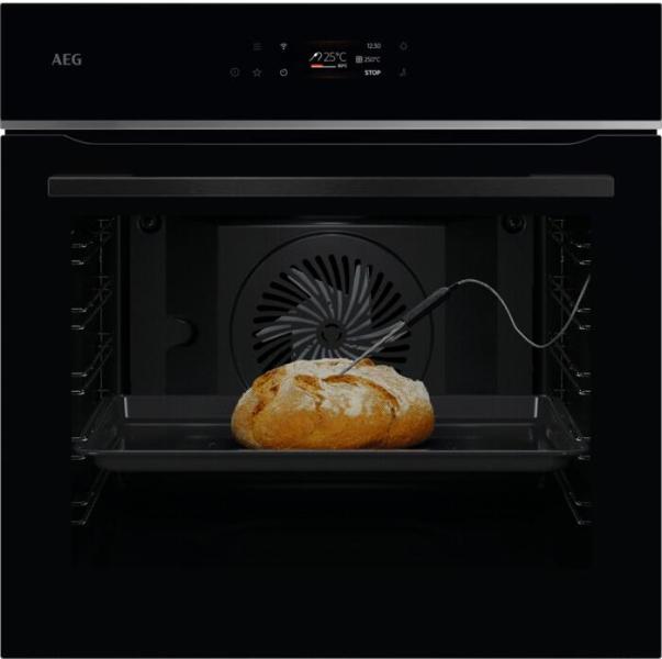ARDEBO.de AEG TE7PB621AB A++ Einbaubackofen, 60 cm breit, 71L, Pyrolyse, WLAN-fähig, Grillfunktion, Kindersicherung,Full Touch-Display, schwarz