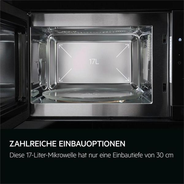 AEG TB6SM171DB Einbau-Mikrowelle, 800W, 17l, Push-to-Open, schwarz