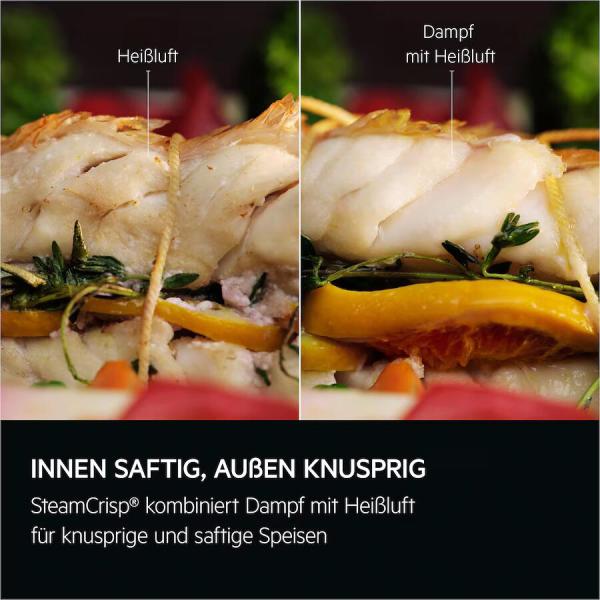 AEG TR6PB501SB A++ Einbaubackofen, 60 cm breit, 72L, SteamCrisp, WLAN-fähig, Pyrolyse, schwarz