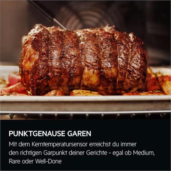 AEG TR6PB501SB A++ Einbaubackofen, 60 cm breit, 72L, SteamCrisp, WLAN-fähig, Pyrolyse, schwarz