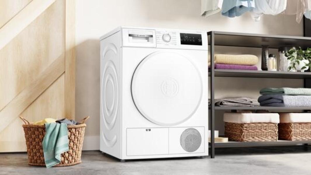Bosch WTH83004 Serie 4 8kg A++ Wärmepumpentrockner, 60 cm breit, Auto Dry, Sensitive-Drying-System, Quick-40"-Trocknen, weiß