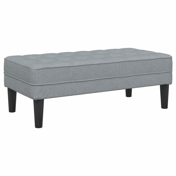 2-teiliges Sofa Set mit Kissen Hellgrau Stoff