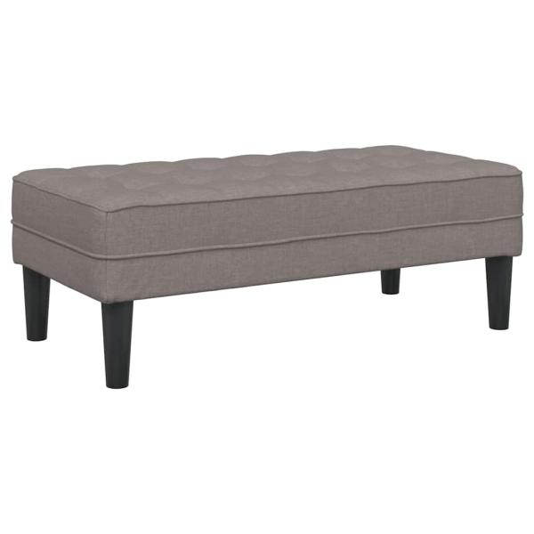 2-teiliges Sofa Set mit Kissen in taupefarbenem Stoff