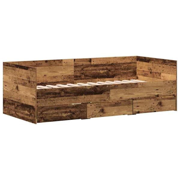 Rustikales Tagesbett Altes Holz MDF 90 x 200 cm Langlebig