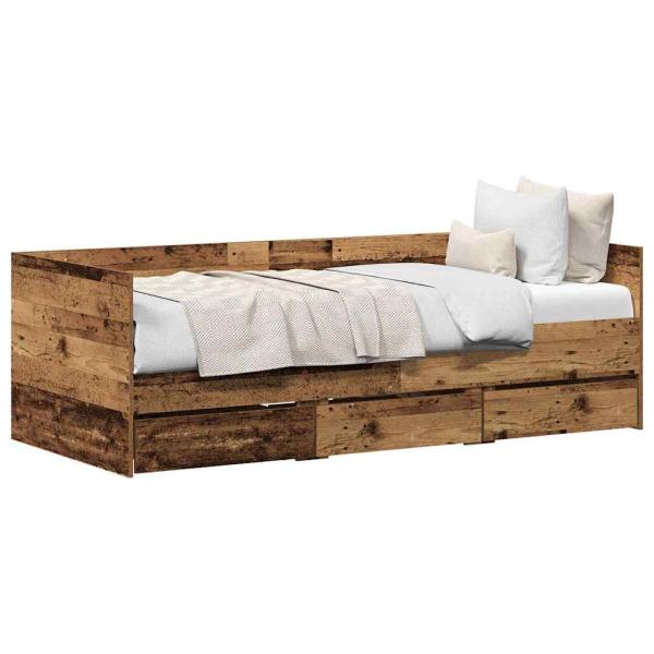 Rustikales Tagesbett Altes Holz MDF 90 x 200 cm Langlebig