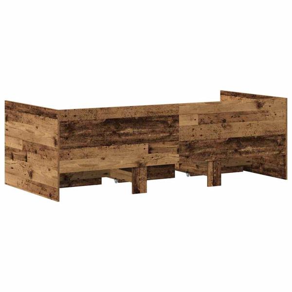 Rustikales Tagesbett Altes Holz MDF 90 x 200 cm Langlebig