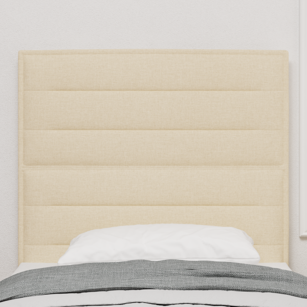 Kopfteil Linien Design Creme 100 cm Stoff