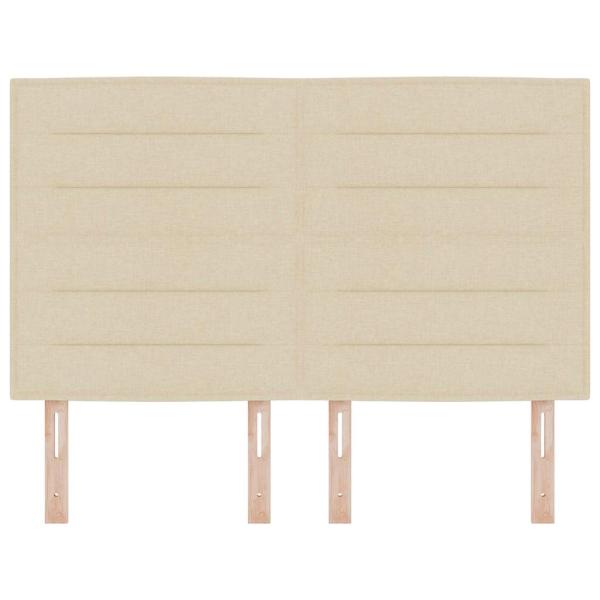 Kopfteil Linies Design Creme 140 cm Stoff