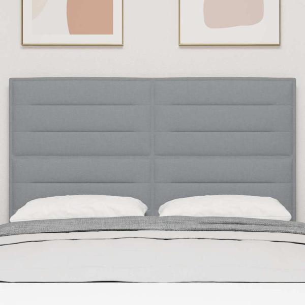 Kopfteile Linien Design Hellgrau 160 cm Stoff