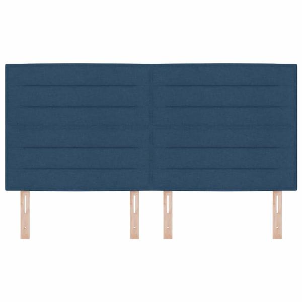 Kopfteile Linien Design Blau 180 cm Stoff