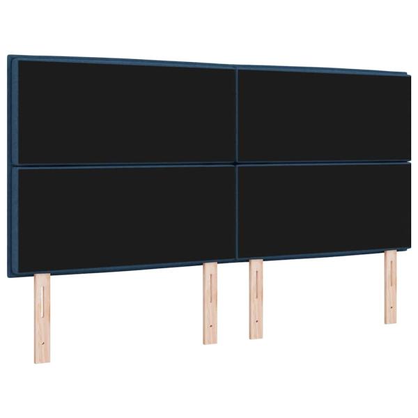 Kopfteile Linien Design Blau 180 cm Stoff