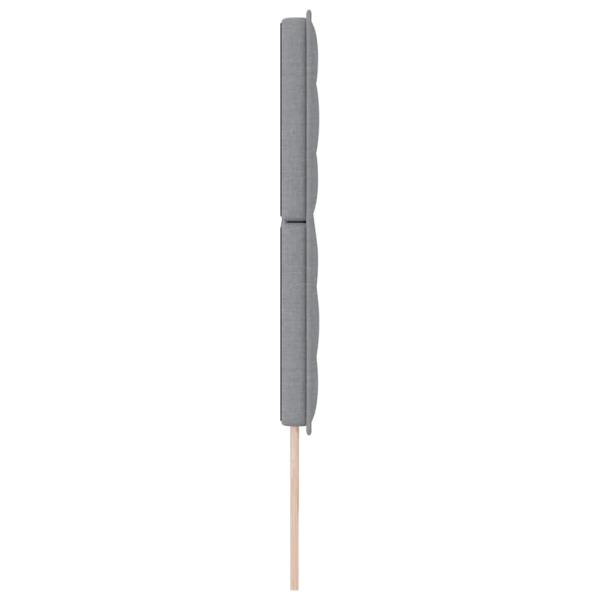 Kopfteil Linien Design Hellgrau 200 cm Stoff