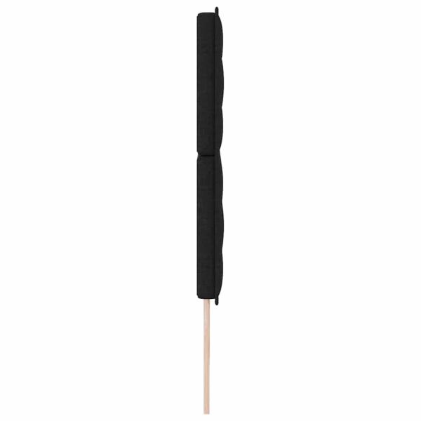 Kopfteil Linien Design Schwarz 200 cm Stoff