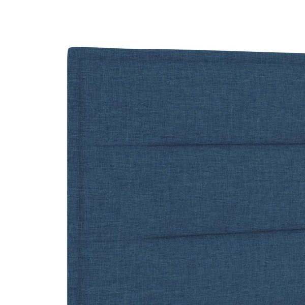 Kopfteil Linien Design Blau 200 cm Stoff