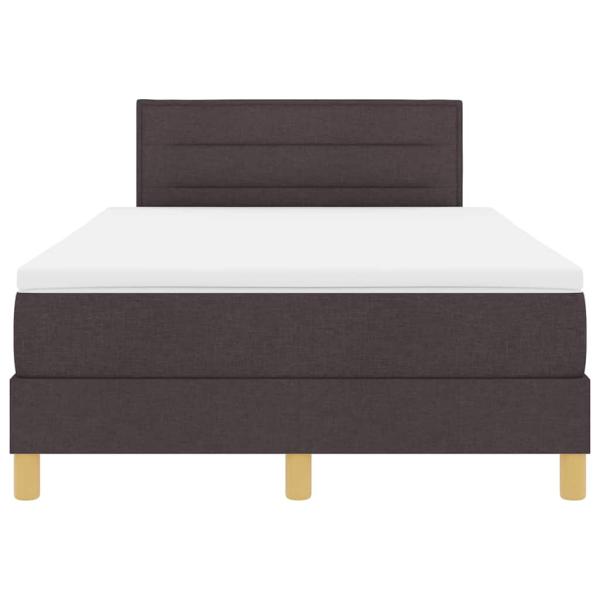 Boxspringbett mit Matratze Dunkelbraun 120x200 cm Stoff
