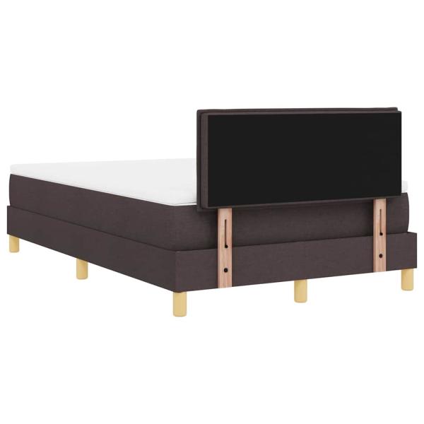 Boxspringbett mit Matratze Dunkelbraun 120x200 cm Stoff