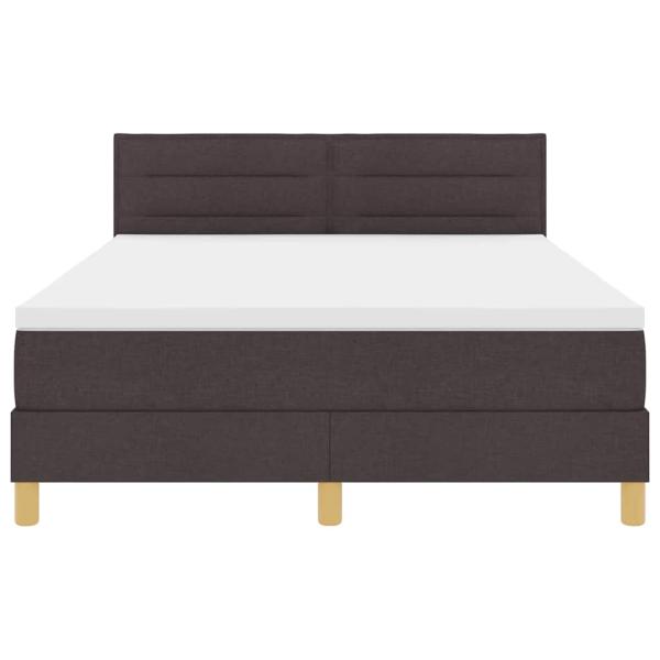 Boxspringbett mit Matratze Dunkelbraun 140x190 cm Stoff