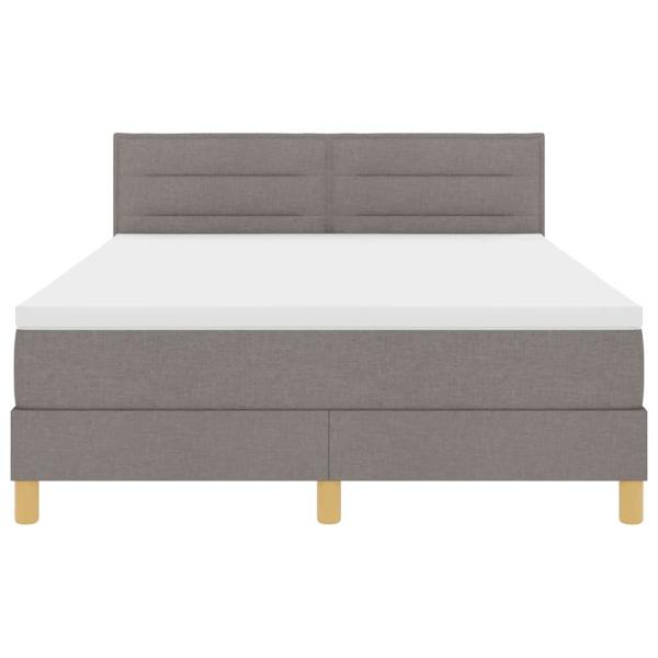 Boxspringbett mit Matratze Taupe 140x200 cm Stoff