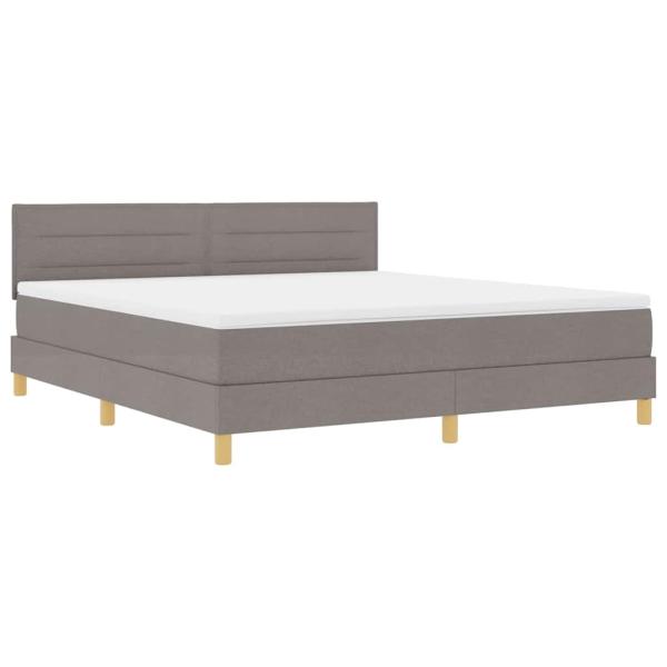 ARDEBO.de - Boxspringbett mit Matratze Taupe 180x200 cm Stoff