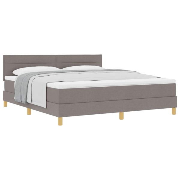 Boxspringbett mit Matratze Taupe 180x200 cm Stoff