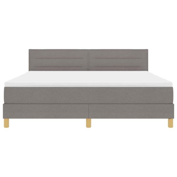 Boxspringbett mit Matratze Taupe 180x200 cm Stoff