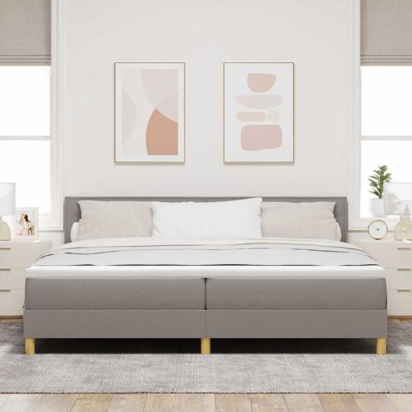 Boxspringbett mit Matratze Taupe 200x200 cm Stoff
