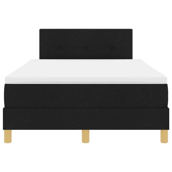 Boxspringbett mit Matratze Schwarz 120x200 cm Stoff
