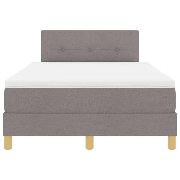 Boxspringbett mit Matratze Taupe 120x200 cm Stoff