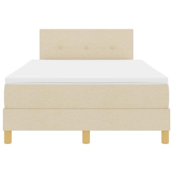 Boxspringbett mit Matratze Creme 120x200 cm Stoff