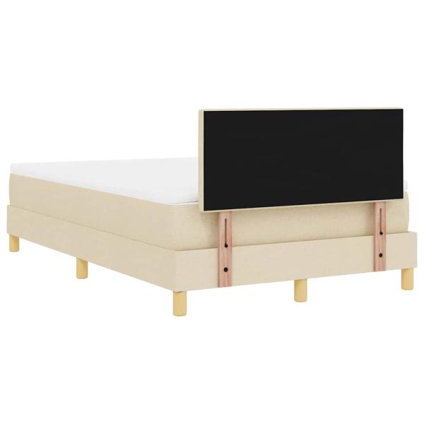 Boxspringbett mit Matratze Creme 120x200 cm Stoff