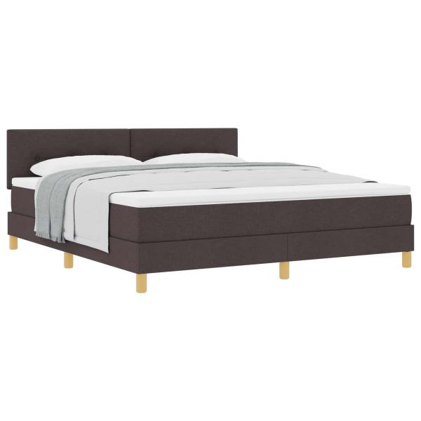 Boxspringbett mit Matratze Dunkelbraun 180x200 cm Stoff