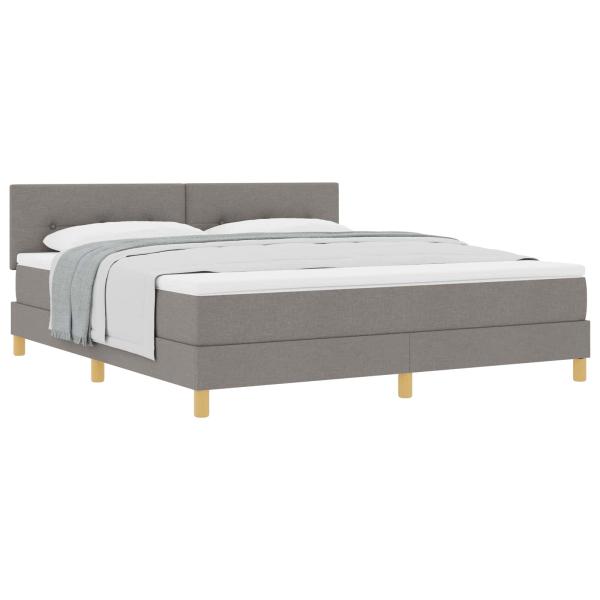 Boxspringbett mit Matratze Taupe 180x200 cm Stoff