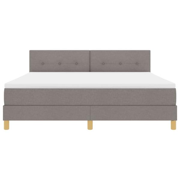 Boxspringbett mit Matratze Taupe 180x200 cm Stoff