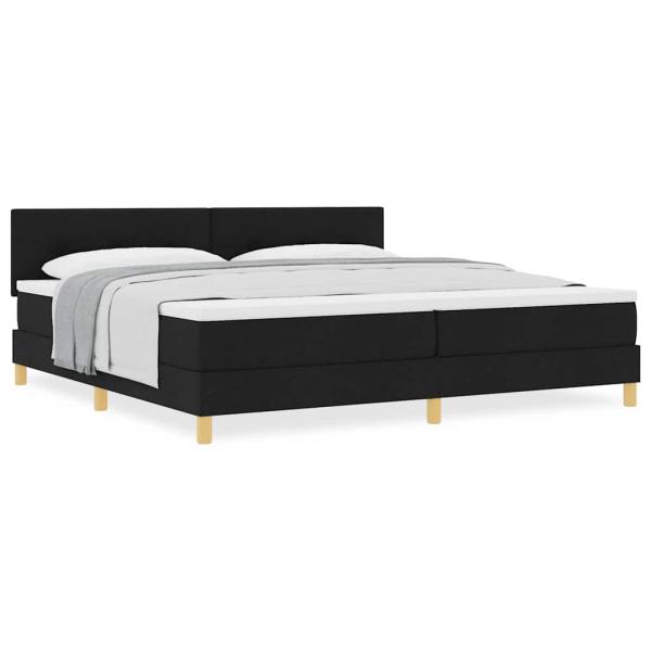 Boxspringbett mit Matratze Schwarz 200x200 cm Stoff