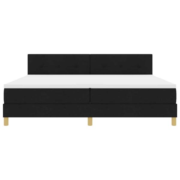 Boxspringbett mit Matratze Schwarz 200x200 cm Stoff
